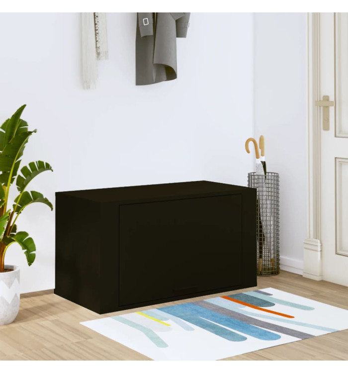 Armoire à chaussures murale Noir 70x35x38 cm Bois d'ingénierie | Mobilier & Déco