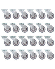 24 pcs Roulettes pivotantes 50 mm | Mobilier & Déco