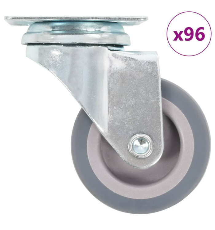96 pcs Roulettes pivotantes 50 mm | Mobilier & Déco