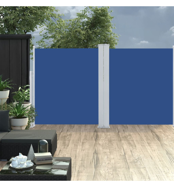 Auvent latéral rétractable Bleu 140 x 600 cm | Mobilier & Déco