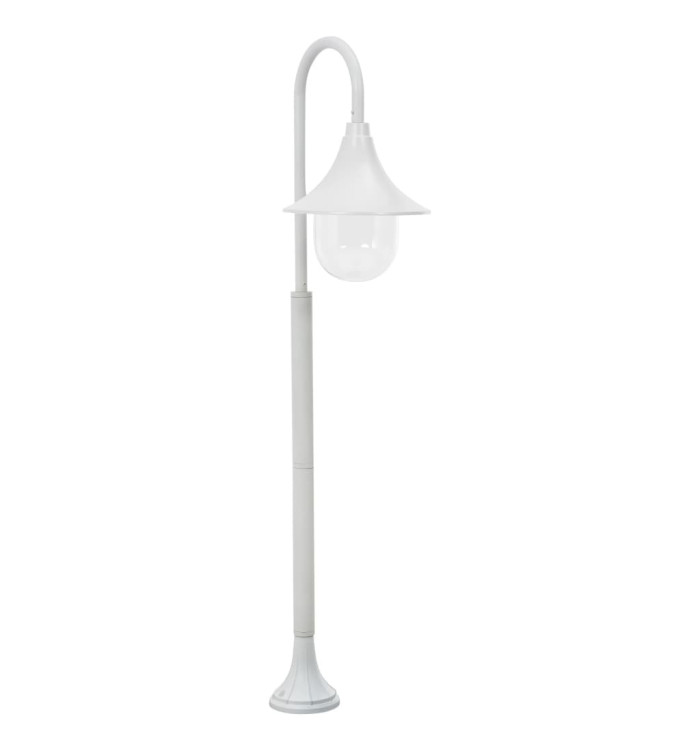 Lampadaire de jardin E27 120 cm Aluminium Blanc | Mobilier & Déco