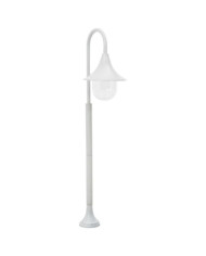 Lampadaire de jardin E27 120 cm Aluminium Blanc | Mobilier & Déco