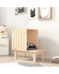 Maison pour chat 60x36x60 cm Bois de pin massif | Mobilier & Déco