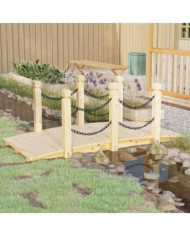 Pont de jardin avec garde-corps en chaîne bois massif épicéa | Mobilier & Déco