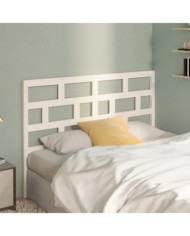 Tête de lit Blanc 146x4x100 cm Bois massif de pin | Mobilier & Déco