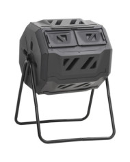 Bac à compost de jardin Noir 73x64x95 cm 160 L | Mobilier & Déco