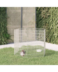 Enclos pour animaux en liberté 6 panneaux 54x80cm fer galvanisé | Mobilier & Déco