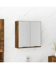 Armoire à miroir de salle de bain Chêne fumé 64x20x67 cm | Mobilier & Déco