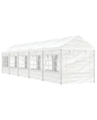 Belvédère avec toit blanc 11,15x2,28x2,69 m polyéthylène | Mobilier & Déco
