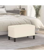 Banc Crème 70x35x41 cm Velours | Mobilier & Déco
