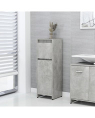 Armoire de salle de bain Gris béton 30x30x95 cm Bois ingénierie | Mobilier & Déco