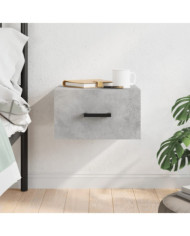 Table de chevet murale gris béton 35x35x20 cm | Mobilier & Déco