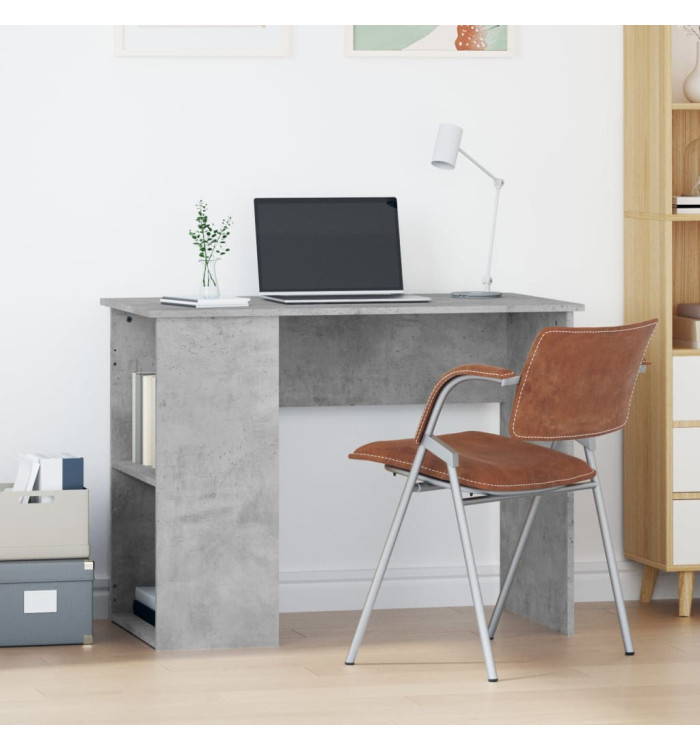 Bureau Gris béton 100x55x75 cm Bois d'ingénierie | Mobilier & Déco