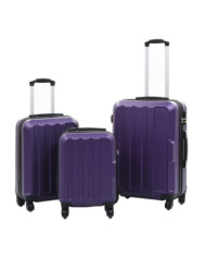Valise rigide 3 pcs Violet ABS | Mobilier & Déco