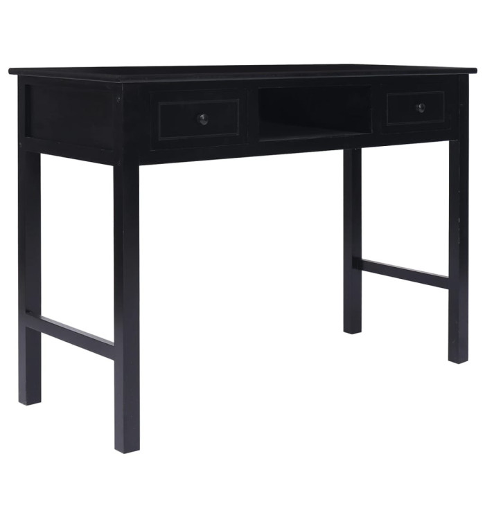 Buffet Noir 108x45x76 cm Bois de Paulownia massif | Mobilier & Déco