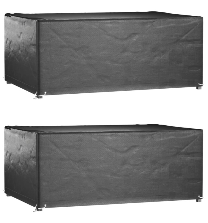 Housses salon de jardin2pcs 8œillets 180x122x75cm rectangulaire | Mobilier & Déco