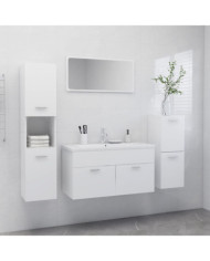 Ensemble de meubles de salle de bain Blanc Aggloméré | Mobilier & Déco