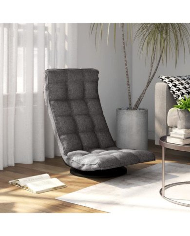 Chaise de sol pivotante Gris clair Tissu | Mobilier & Déco