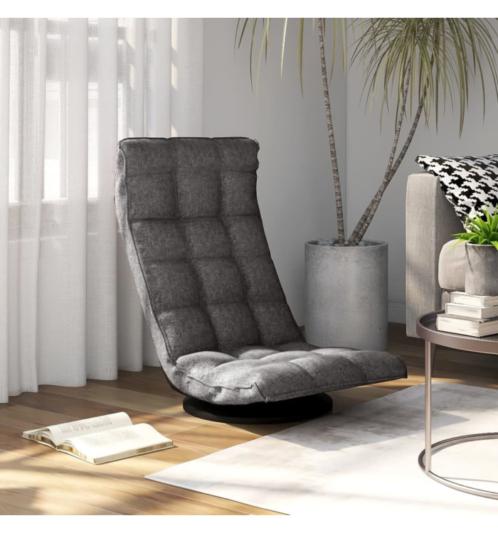 Chaise de sol pivotante Gris clair Tissu | Mobilier & Déco