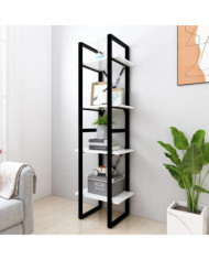 Bibliothèque à 4 niveaux blanc 40x30x140 cm bois d'ingénierie | Mobilier & Déco
