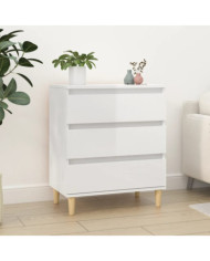 Buffet Blanc brillant 60x35x70 cm Bois d'ingénierie | Mobilier & Déco