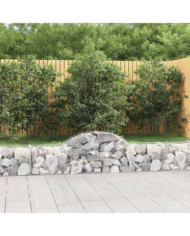 Panier de gabions arqué 200x30x40/60 cm Fer galvanisé | Mobilier & Déco