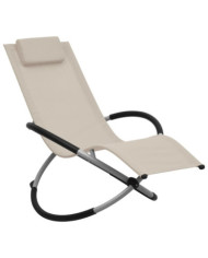 Chaise longue pour enfants Acier Crème | Mobilier & Déco