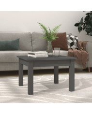 Table basse Gris 45x45x30 cm Bois massif de pin | Mobilier & Déco