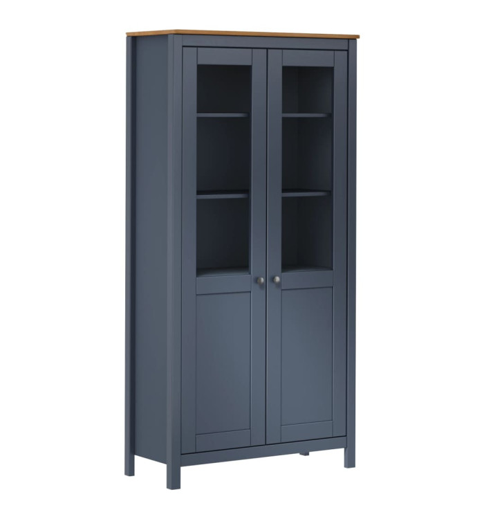 Buffet Hill Gris 85x37x170,5 cm Bois de pin solide | Mobilier & Déco