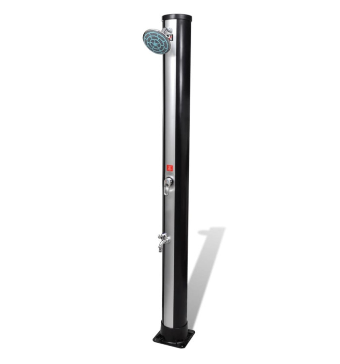 Douche solaire d'extérieur avec pomme de douche et robinet 35 L | Mobilier & Déco