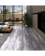 Dalles de plancher PVC autoadhésif 5,21 m² 2 mm gris bois mat | Mobilier & Déco