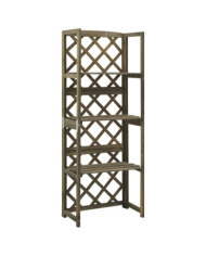 Treillis avec étagères Gris 55x30x140 cm Bois de sapin massif | Mobilier & Déco
