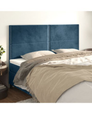 Têtes de lit 4 pcs Bleu foncé 100x5x78/88 cm Velours | Mobilier & Déco