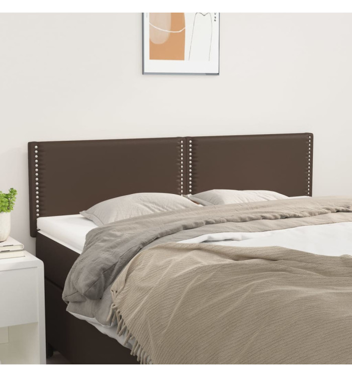 Têtes de lit 2 pcs Marron 72x5x78/88 cm Similicuir | Mobilier & Déco