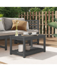 Table de jardin gris 82,5x50,5x45 cm bois massif de pin | Mobilier & Déco