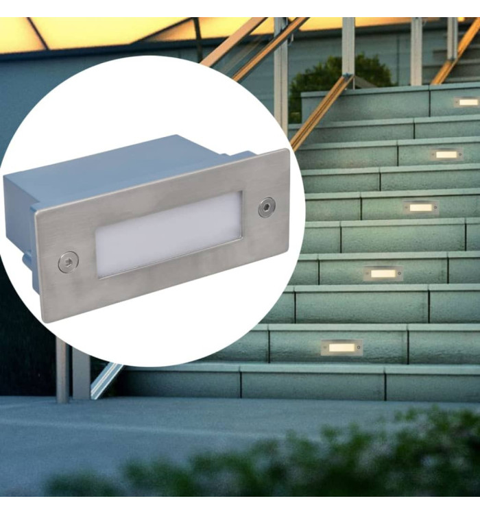 Lampes LED encastrée d'escalier 6 pcs 44x111x56 mm | Mobilier & Déco