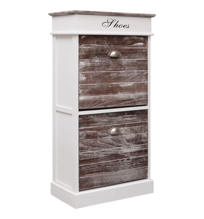 Armoire à chaussures Marron 50 x 28 x 98 cm Bois de Paulownia | Mobilier & Déco