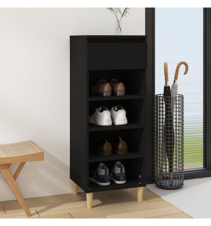 Armoire à chaussures Noir 40x36x105 cm Bois d'ingénierie | Mobilier & Déco