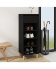 Armoire à chaussures Noir 40x36x105 cm Bois d'ingénierie | Mobilier & Déco