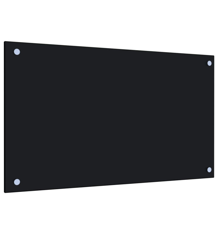 Dosseret de cuisine Noir 70x40 cm Verre trempé | Mobilier & Déco
