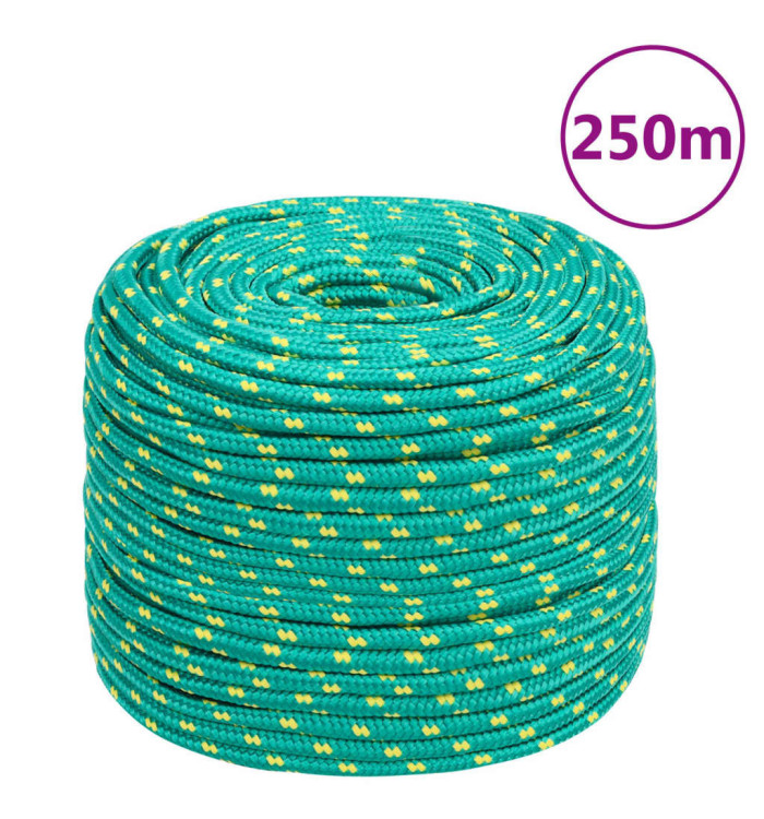 Corde de bateau Vert 8 mm 250 m Polypropylène | Mobilier & Déco