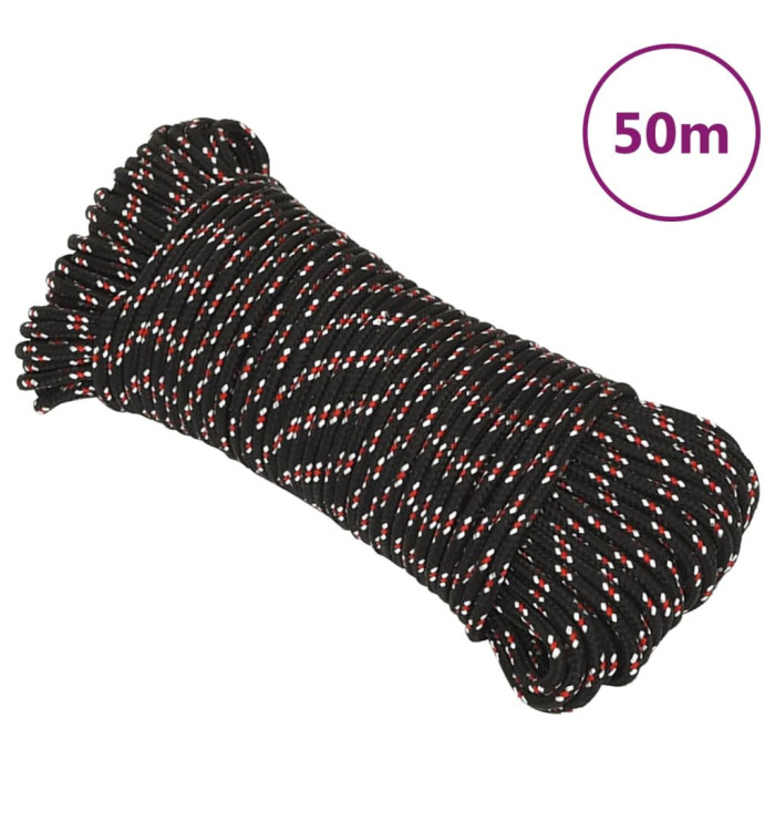 Corde de bateau Noir 3 mm 50 m Polypropylène | Mobilier & Déco