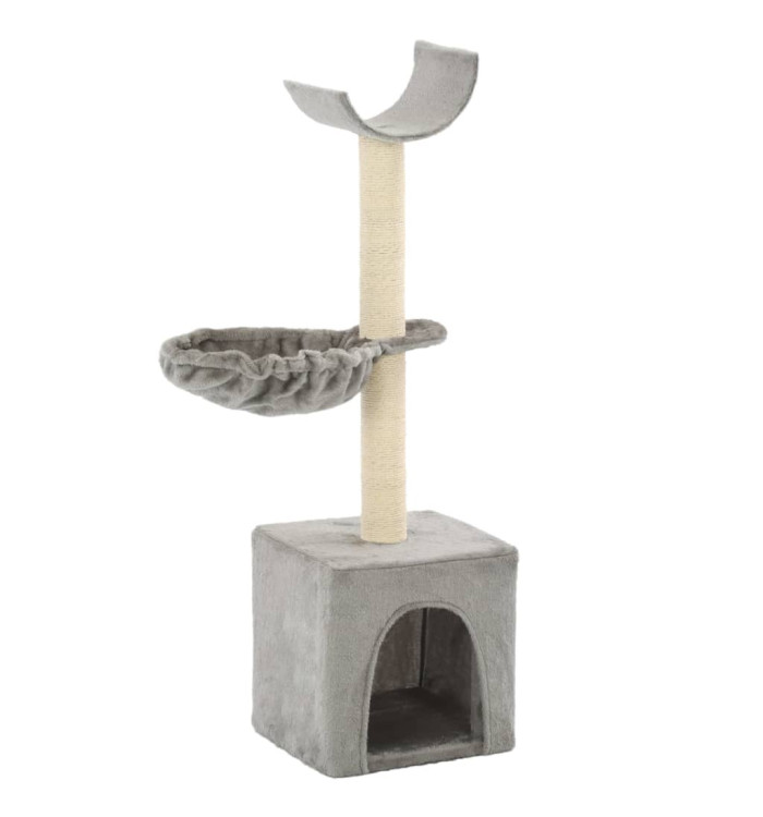 Arbre à chat avec griffoirs en sisal 105 cm Gris | Mobilier & Déco