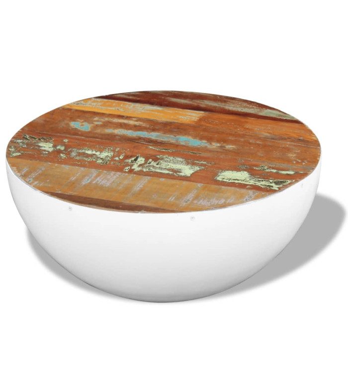 Table basse Forme de bol Bois de récupération massif 60x60x30cm | Mobilier & Déco