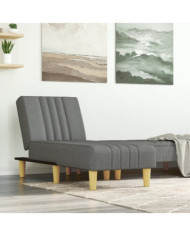 Chaise longue gris foncé tissu | Mobilier & Déco