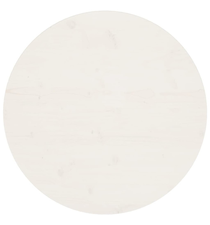 Dessus de table Blanc Ø70x2,5 cm Bois de pin massif | Mobilier & Déco