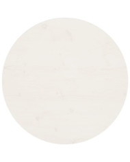 Dessus de table Blanc Ø70x2,5 cm Bois de pin massif | Mobilier & Déco