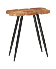 Table de bar en rondins 90x54x105 cm bois d'acacia solide | Mobilier & Déco