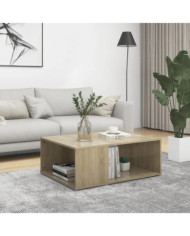 Table basse chêne sonoma 90x67x33 cm bois d'ingénierie | Mobilier & Déco