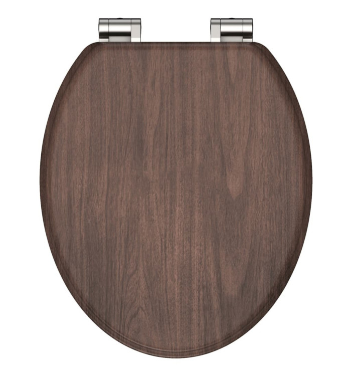 SCHÜTTE Siège de toilette avec fermeture en douceur DARK WOOD MDF | Mobilier & Déco